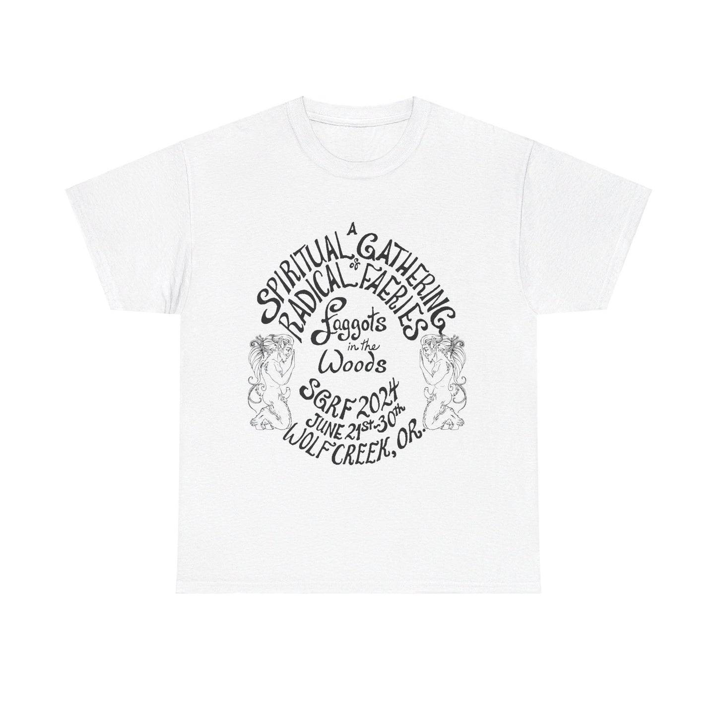 SGRF 2024 Faggots In The Woods GATHERING T-SHIRT Unisex Heavy Cotton Tee