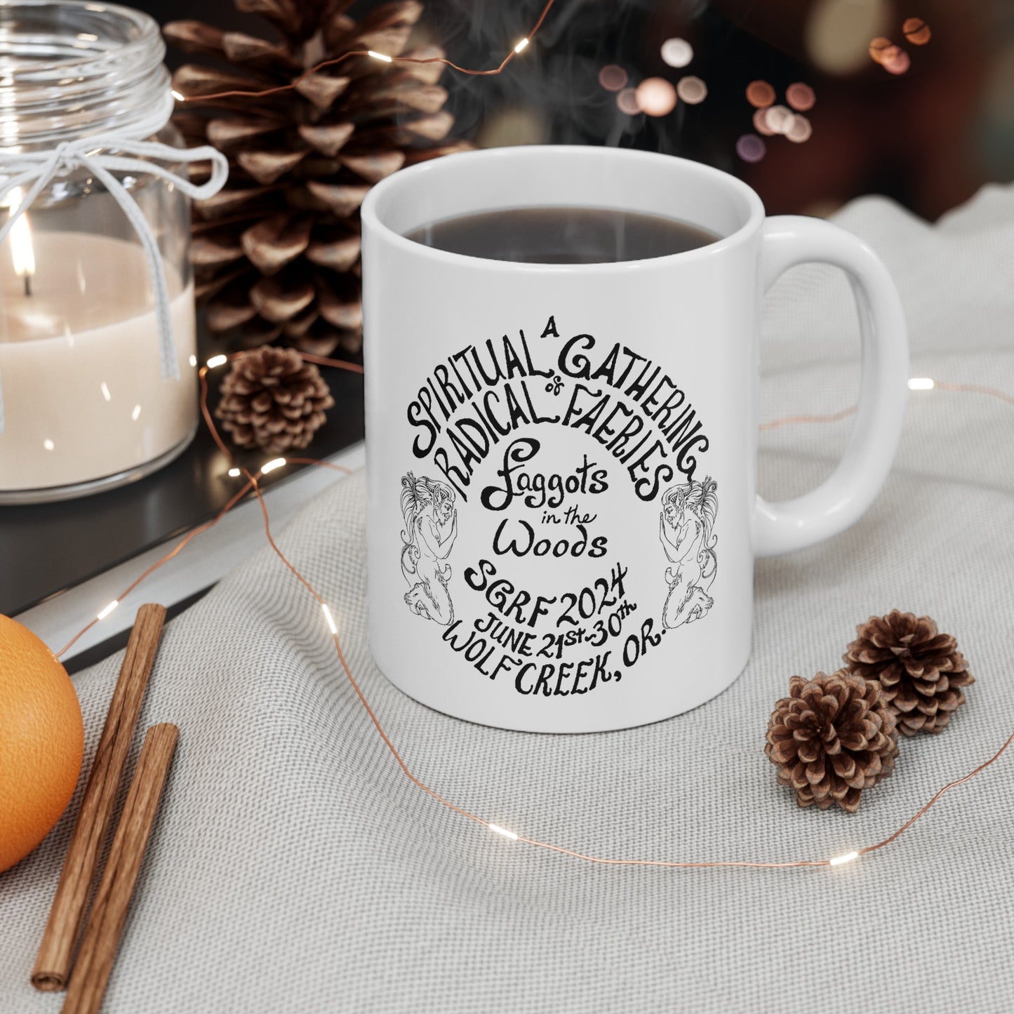 SGRF 2024 Faggots In The Woods GATHERING Ceramic Mug, (11oz, 15oz)