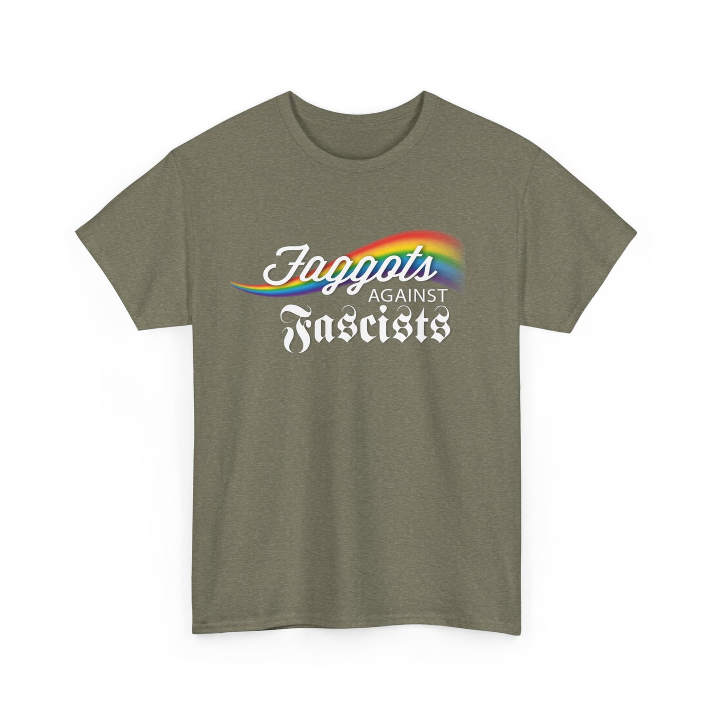 Faggots Against Fascists Unisex Heavy Cotton Tee - Bold Statement Shirt for Activism