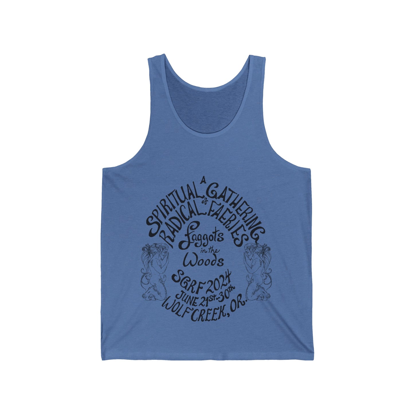 SGRF 2024 Faggots In The Woods GATHERING Unisex Jersey Tank