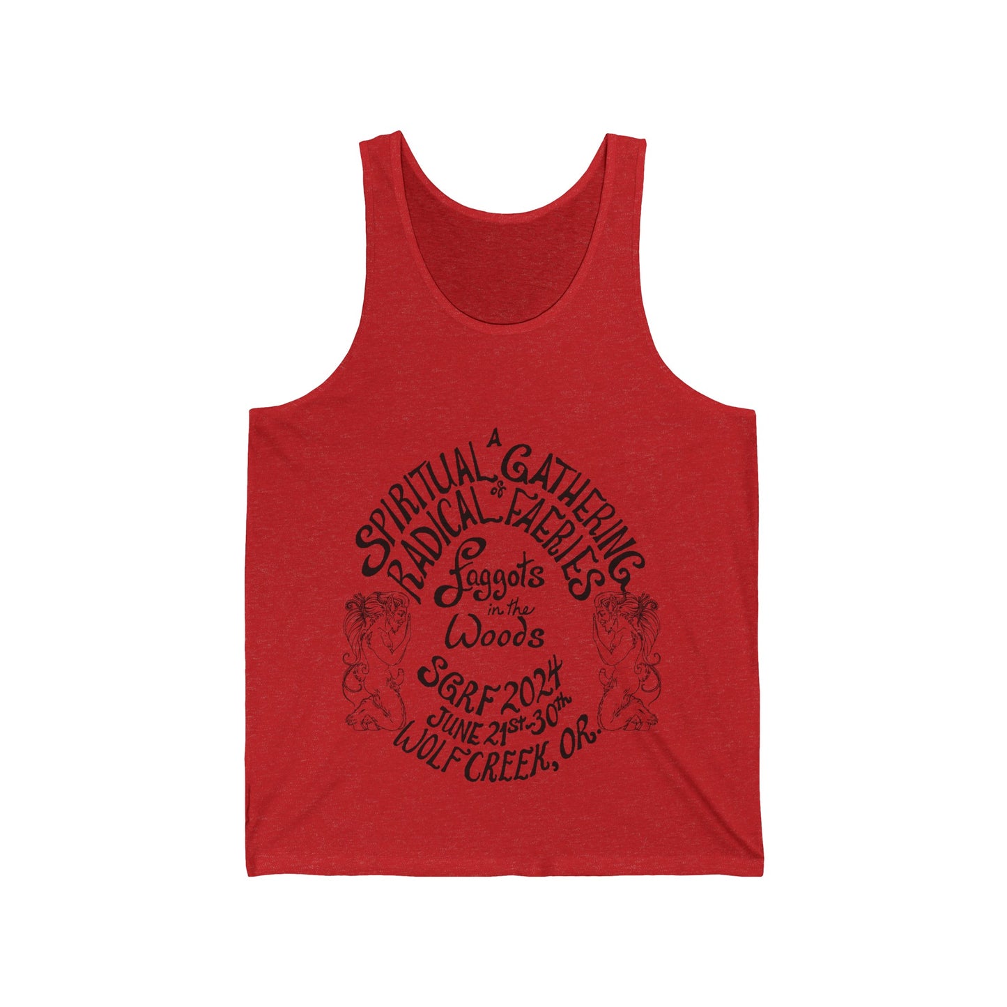 SGRF 2024 Faggots In The Woods GATHERING Unisex Jersey Tank