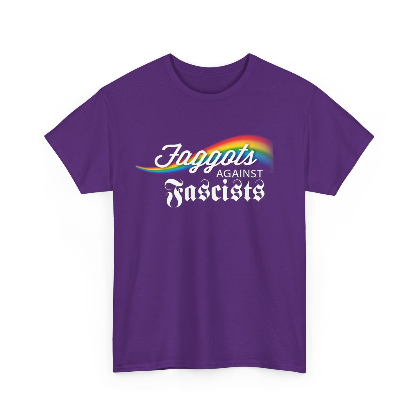 Faggots Against Fascists Unisex Heavy Cotton Tee - Bold Statement Shirt for Activism
