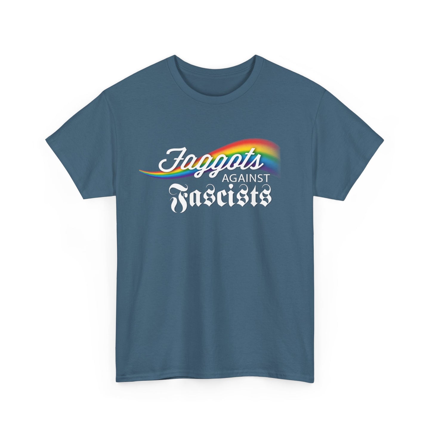 Faggots Against Fascists Unisex Heavy Cotton Tee - Bold Statement Shirt for Activism