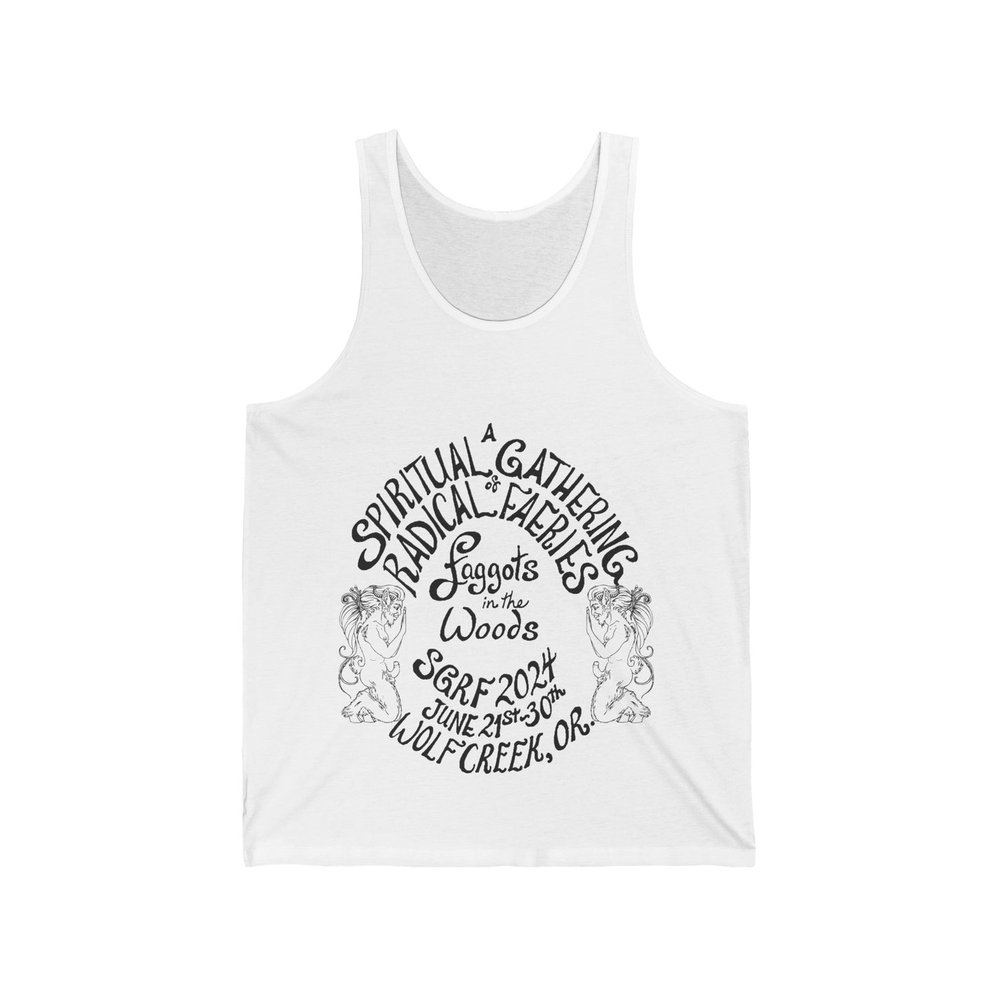 SGRF 2024 Faggots In The Woods GATHERING Unisex Jersey Tank