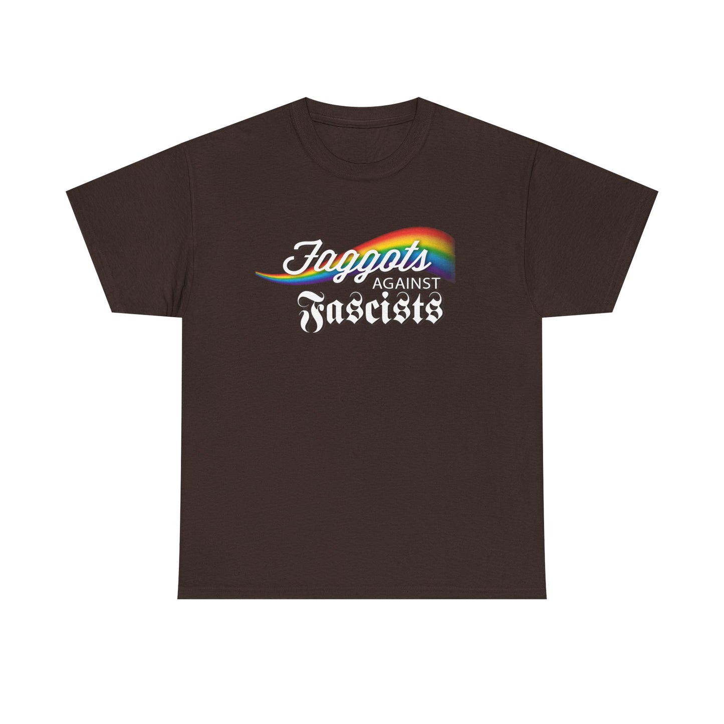 Faggots Against Fascists Unisex Heavy Cotton Tee - Bold Statement Shirt for Activism