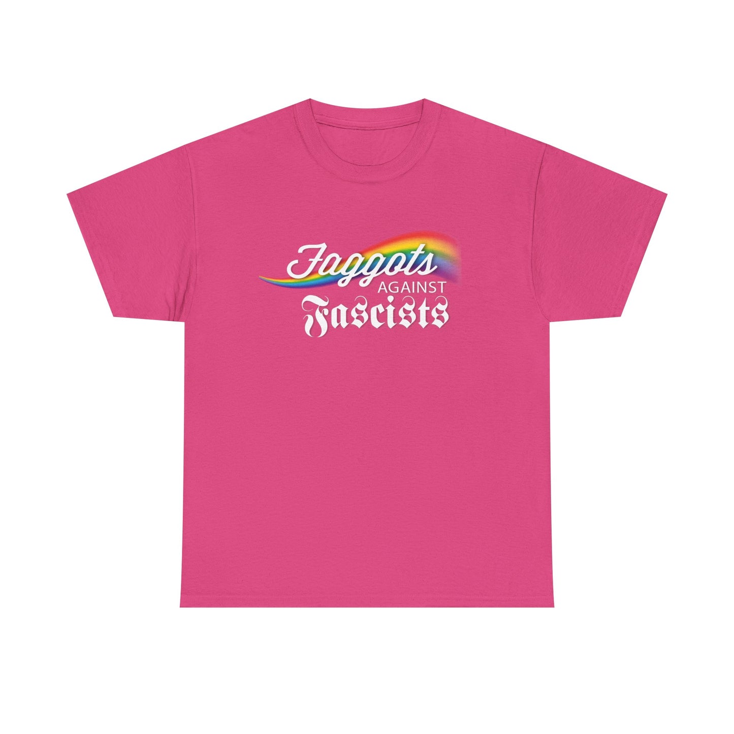 Faggots Against Fascists Unisex Heavy Cotton Tee - Bold Statement Shirt for Activism