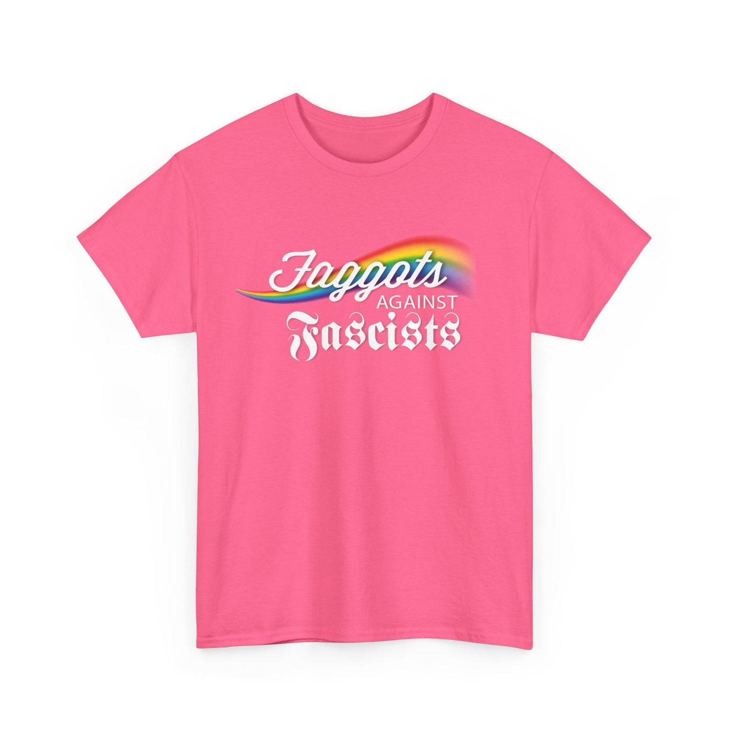 Faggots Against Fascists Unisex Heavy Cotton Tee - Bold Statement Shirt for Activism