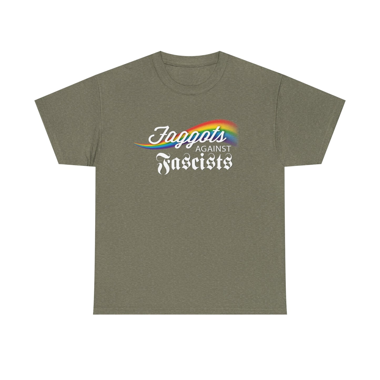 Faggots Against Fascists Unisex Heavy Cotton Tee - Bold Statement Shirt for Activism