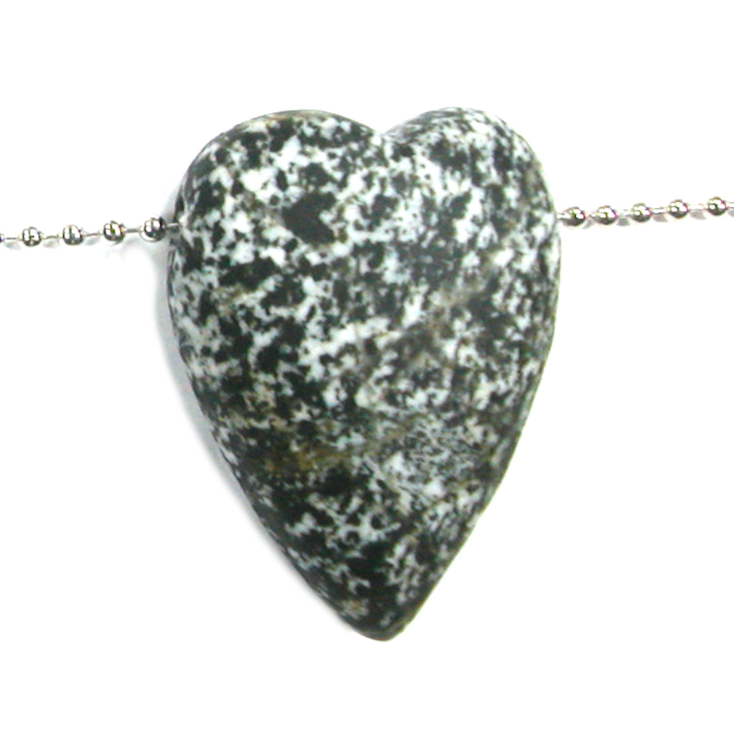 DVH Wolf Creek Radical Faerie Healed Heart of Stone Bead Pendant 44x32x15 (5321) Queer Magic