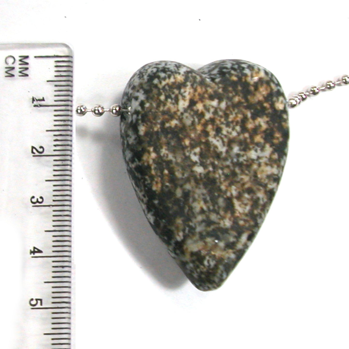 DVH Wolf Creek Radical Faerie Healed Heart of Stone Bead Pendant 44x32x15 (5321) Queer Magic