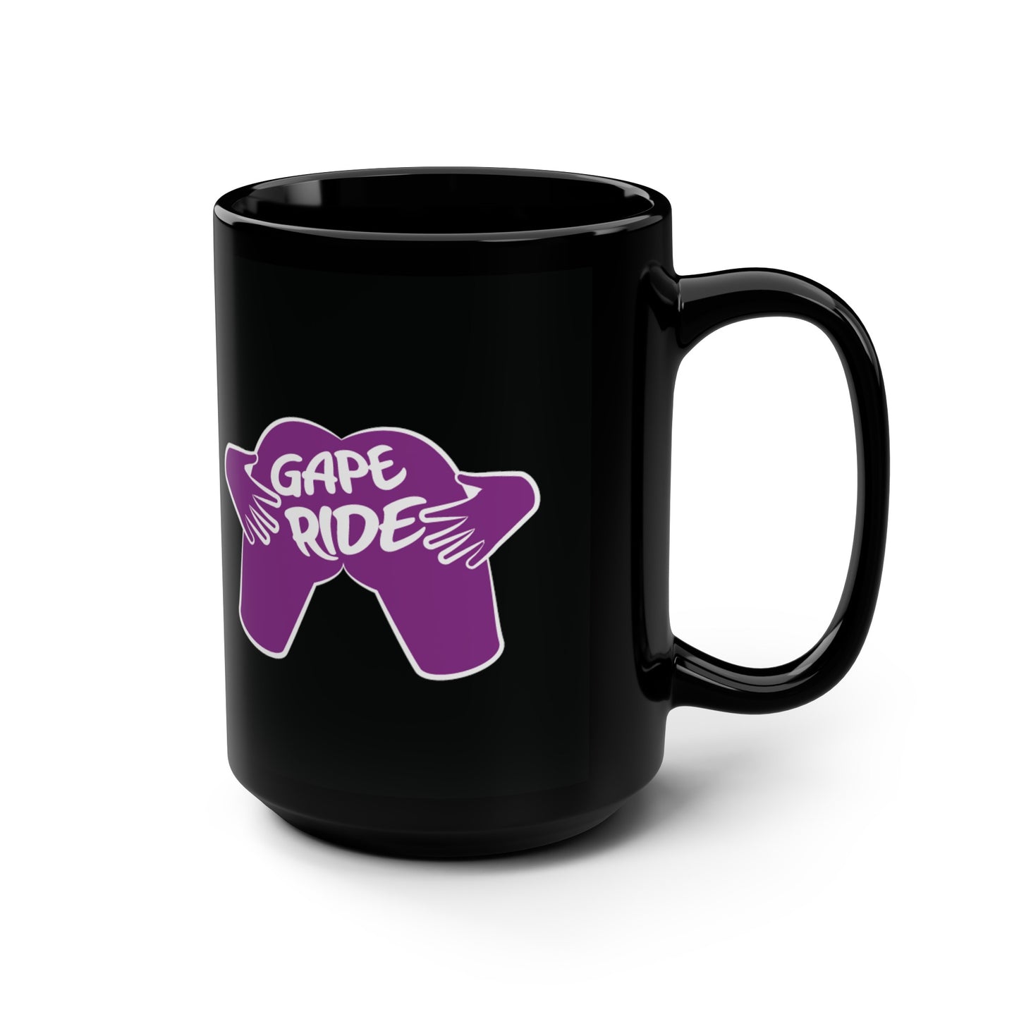 GAPE RIDE Black Mug, 15oz for Queer Magic