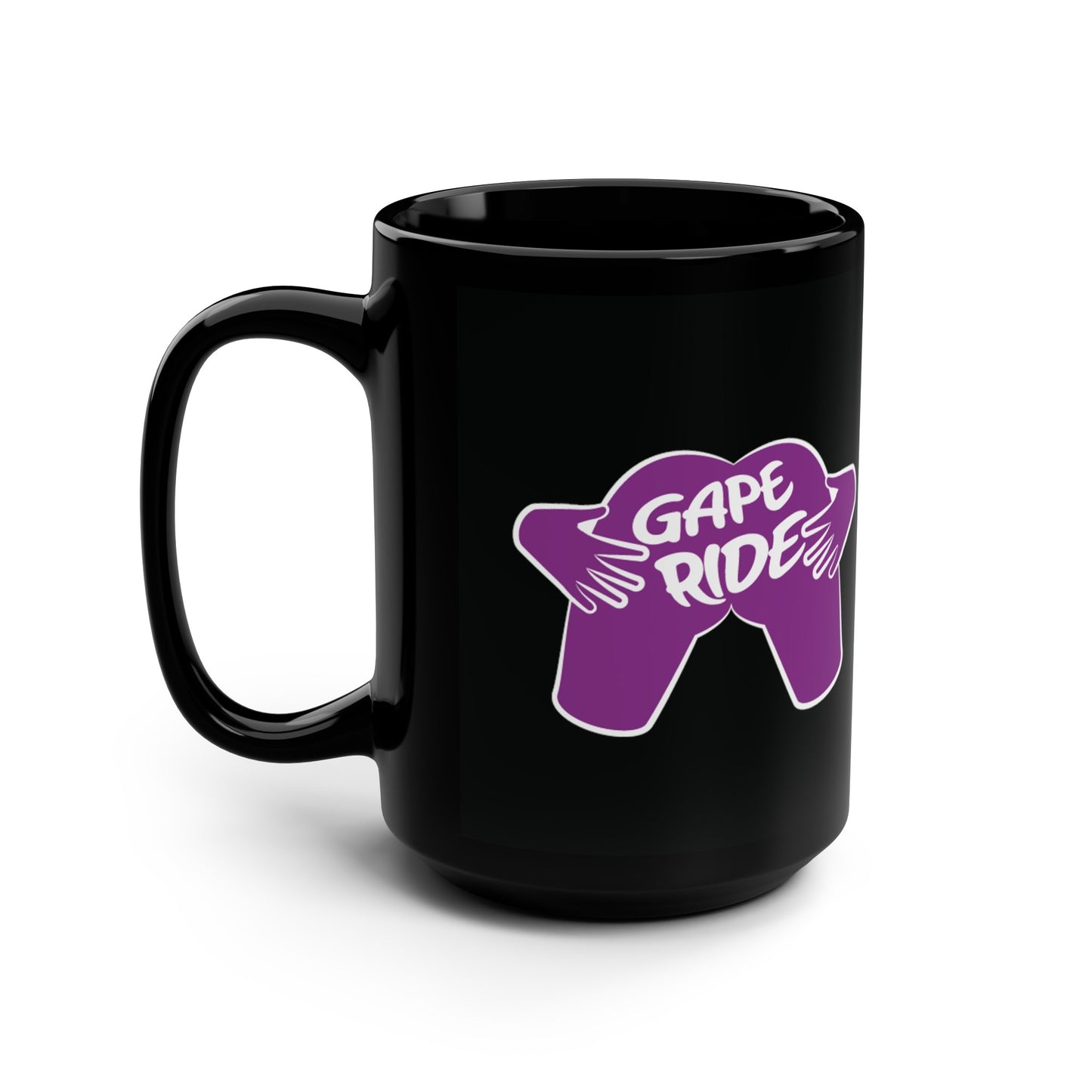 GAPE RIDE Black Mug, 15oz for Queer Magic