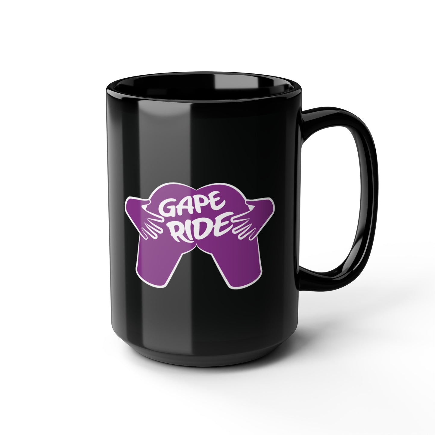 GAPE RIDE Black Mug, 15oz for Queer Magic